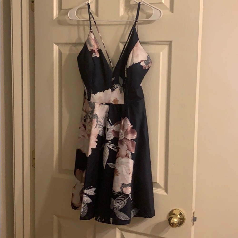 Open back cocktail dress